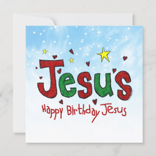 Grattis på födelsedagen Jesus Julkort