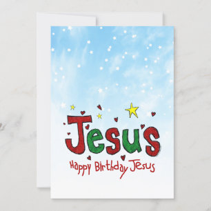 Grattis på födelsedagen Jesus Julkort