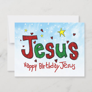 Grattis på födelsedagen Jesus Julkort