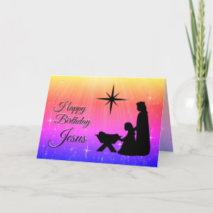 Grattis på födelsedagen Jesus, jultomhet Helgkort