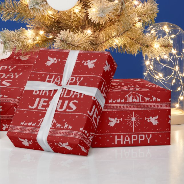 Grattis på födelsedagen Jesus Jultröja Kristna Presentpapper (Helgdagar)