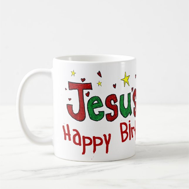 Grattis på födelsedagen Jesus Kaffemugg (Vänster)