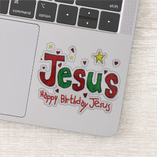 Grattis på födelsedagen Jesus Klistermärken