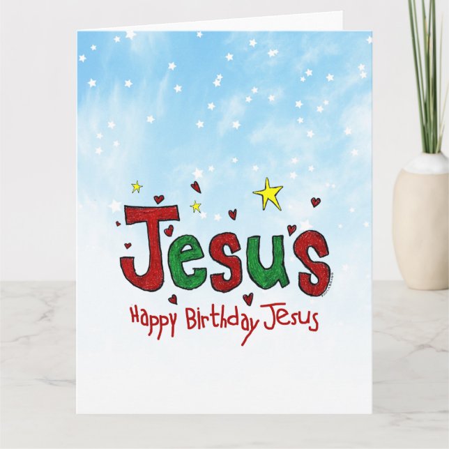 Grattis på födelsedagen Jesus Kort (Framsida)