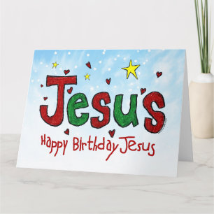 Grattis på födelsedagen Jesus Kort