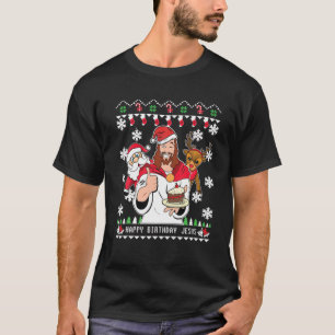GRATTIS PÅ FÖDELSEDAGEN JESUS Kristna jul Kvinnor  T Shirt