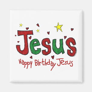 Grattis på födelsedagen Jesus Magnet