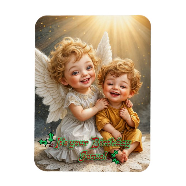 Grattis på födelsedagen Jesus Magnet (Vertikal)