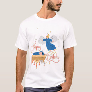 Grattis på födelsedagen Jesus med ängel T Shirt
