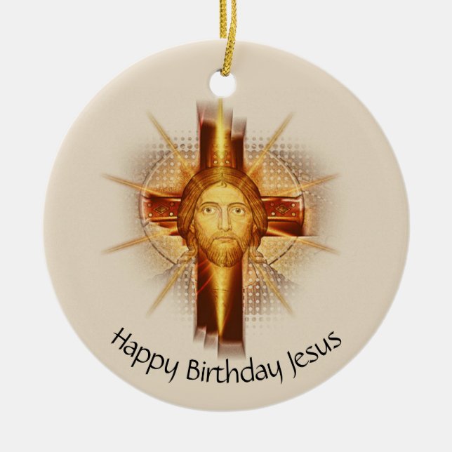 Grattis på födelsedagen Jesus Ornament (Framsidan)
