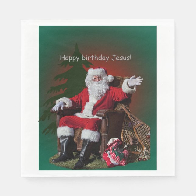 GRATTIS PÅ FÖDELSEDAGEN JESUS PAPPERSSERVETT (Framsidan)