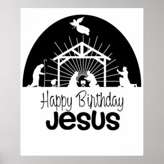Grattis på födelsedagen Jesus Poster