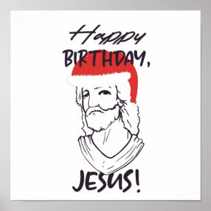 Grattis på födelsedagen Jesus Poster