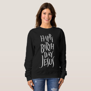 Grattis på födelsedagen Jesus Religiösa Calligraph T Shirt