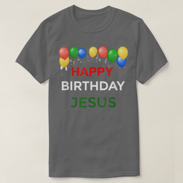 Grattis på födelsedagen Jesus T julgåva T Shirt (Design framsida)