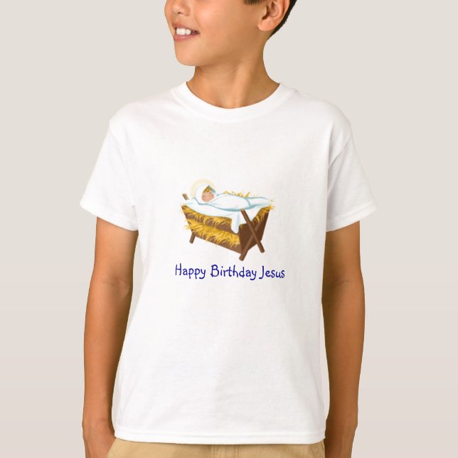 Grattis på födelsedagen Jesus T Shirt (Framsida)