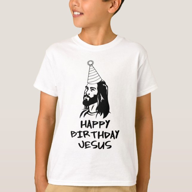 Grattis på födelsedagen Jesus T Shirt (Framsida)