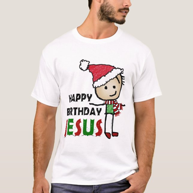 Grattis på födelsedagen Jesus T Shirt (Framsida)