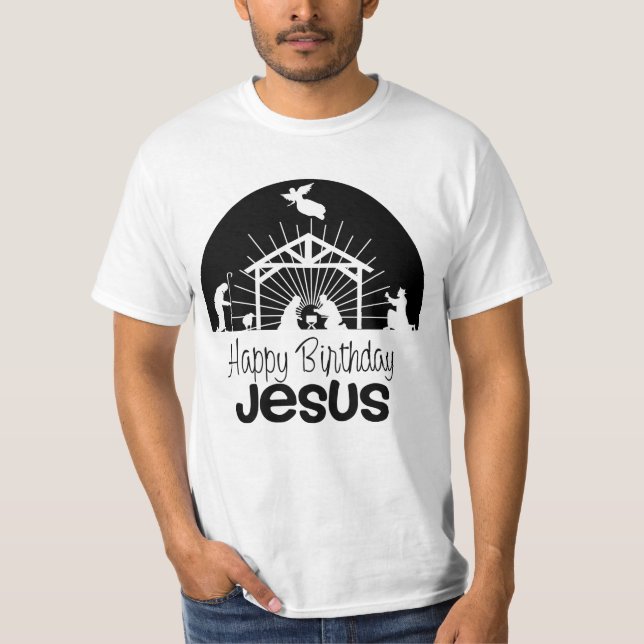 grattis på födelsedagen Jesus T Shirt (Framsida)