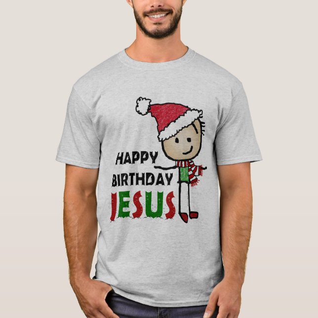 Grattis på födelsedagen Jesus T Shirt (Framsida)
