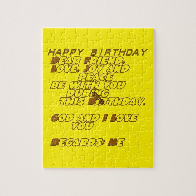 Grattis på födelsedagen Jigszle Puzzle Pussel (Vertikal)