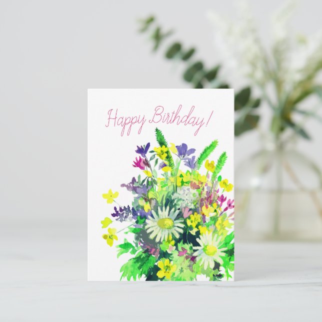 Grattis på födelsedagen, jokertecken vykort (Stående Fram)
