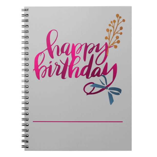 Grattis på födelsedagen Journal Anteckningsbok (Framsidan)