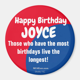 Grattis på födelsedagen JOYCE-kylare Magnet
