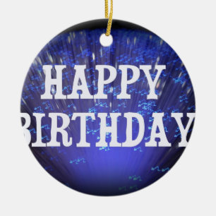 GRATTIS PÅ FÖDELSEDAGEN JULGRANSPRYDNAD KERAMIK