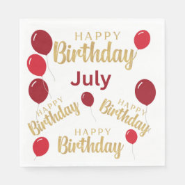 Grattis på födelsedagen juli födelsedagar Papperss Pappersservett