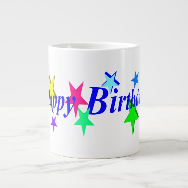 Grattis på födelsedagen Jumbo Mug Mugg (Framsidan)