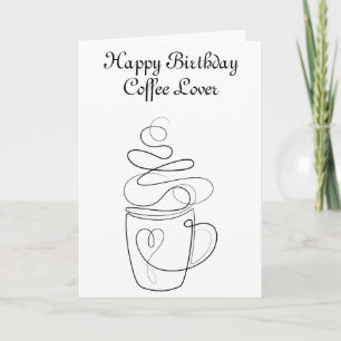 Grattis på födelsedagen-kaffe Älskare Kort