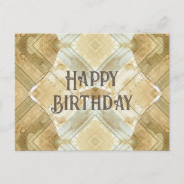 Grattis på födelsedagen Kaffefläckig bok Vykort