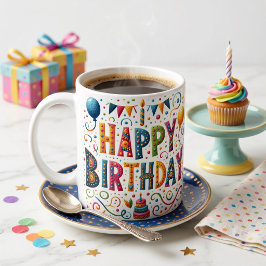 Grattis på födelsedagen kaffemugg