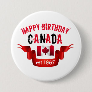 Grattis på födelsedagen Kanada est. 1867 - Knapp
