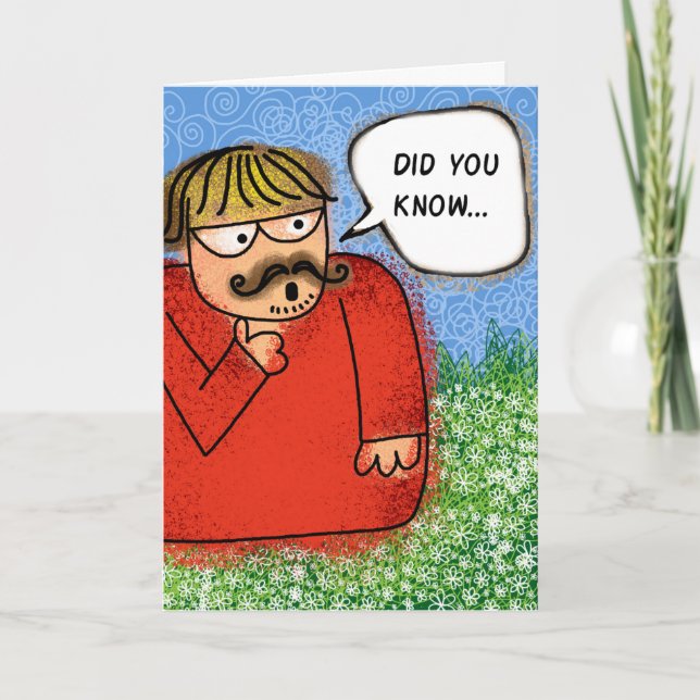 Grattis på födelsedagen kände du till Fånig Joke C Kort (Framsida)