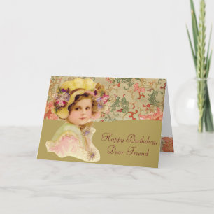 grattis på födelsedagen, Kära         FriendBirthd Kort