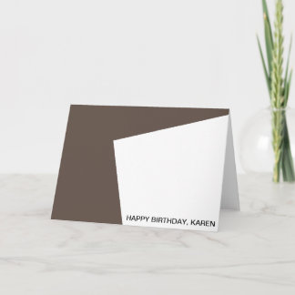 Grattis på födelsedagen, Karen Kort