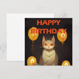 Grattis på födelsedagen! - Katt party Inbjudningar