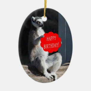 Grattis på födelsedagen Katta Julgransprydnad Keramik