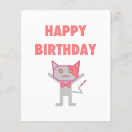 Grattis på födelsedagen Kattunge Flygblad