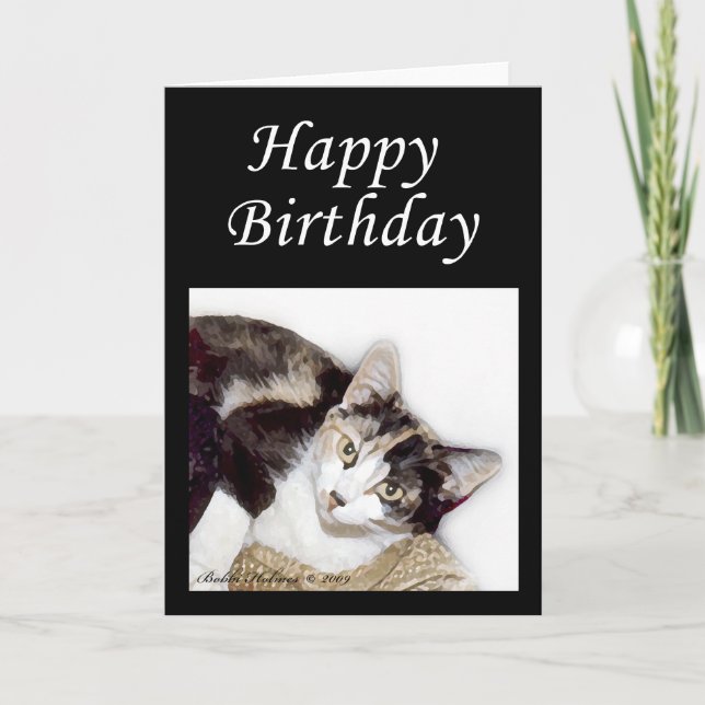 Grattis på födelsedagen Kattunge Kort (Framsida)
