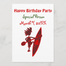 Grattis på födelsedagen Kayaker Virtuell