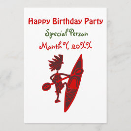 Grattis på födelsedagen Kayaker Virtuell Inbjudningar