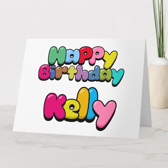 Grattis på födelsedagen Kelly Kort (Framsida)