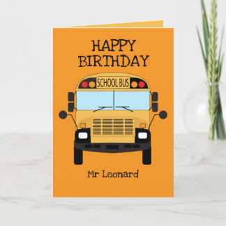 Grattis på födelsedagen Kindergarten School Buss D Kort