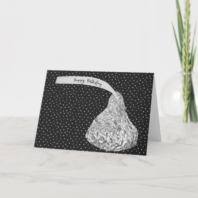 Grattis på födelsedagen KIS på punkter Kort (Framsida)