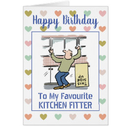 Grattis på födelsedagen Kitchen Fitter Hälsningskort