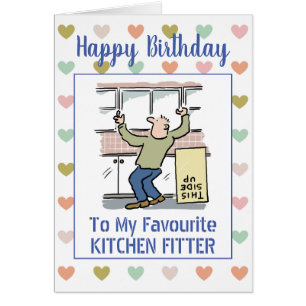 Grattis på födelsedagen Kitchen Fitter Hälsningskort