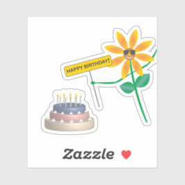 Grattis på födelsedagen-klistermärken party klistermärken